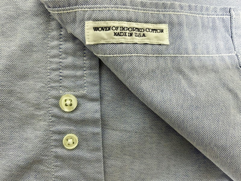 Free Shipping Individualized Shirts Oxford Button-Down Shirt 14H S Blue Vintage