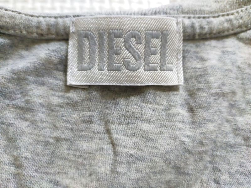 DIESEL T-Shirt Glitter Logo Gray