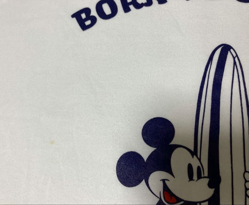New Surf Mickey T-Shirt M Size White Disney