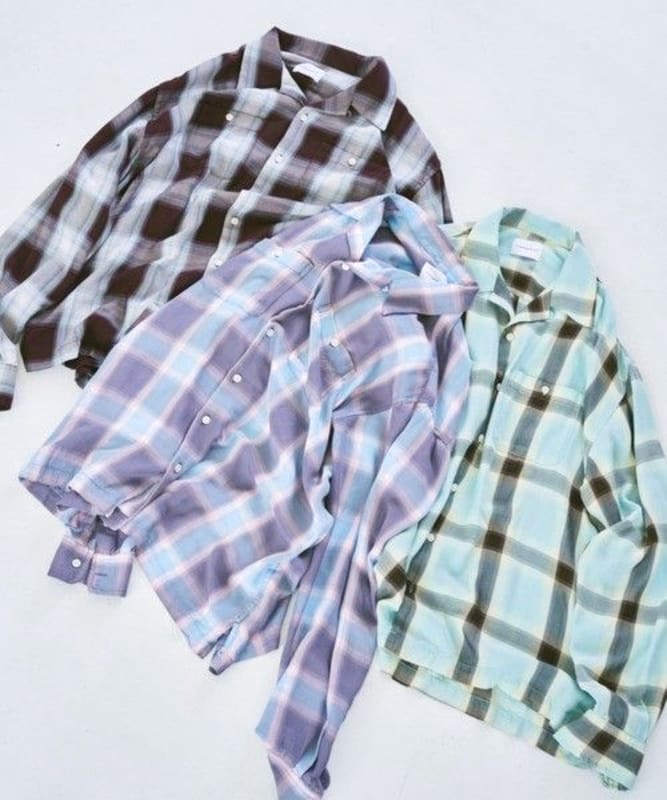 Camphor Wood Rayon Ombre Original Check Shirts