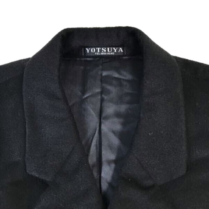 WOOLEXPO Cashmere 100 Long Coat Made In Great Britain Men s Size L XL Black Jackets