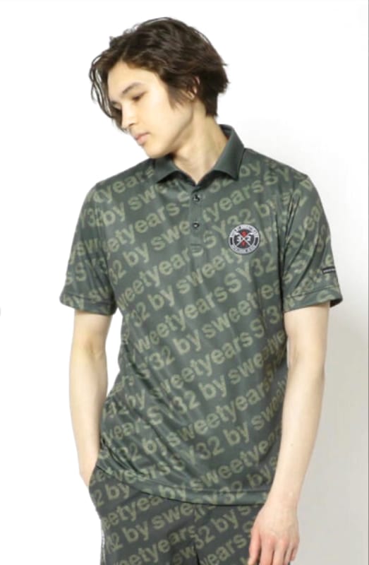 SY32 By Sweetyears Pattern Polo Shirts Golf Short Sleeve Polo Shirt
