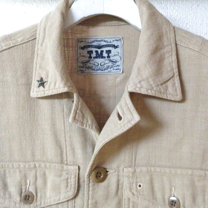 TMT Slub Herringbone Military Shirt Jacket Size S