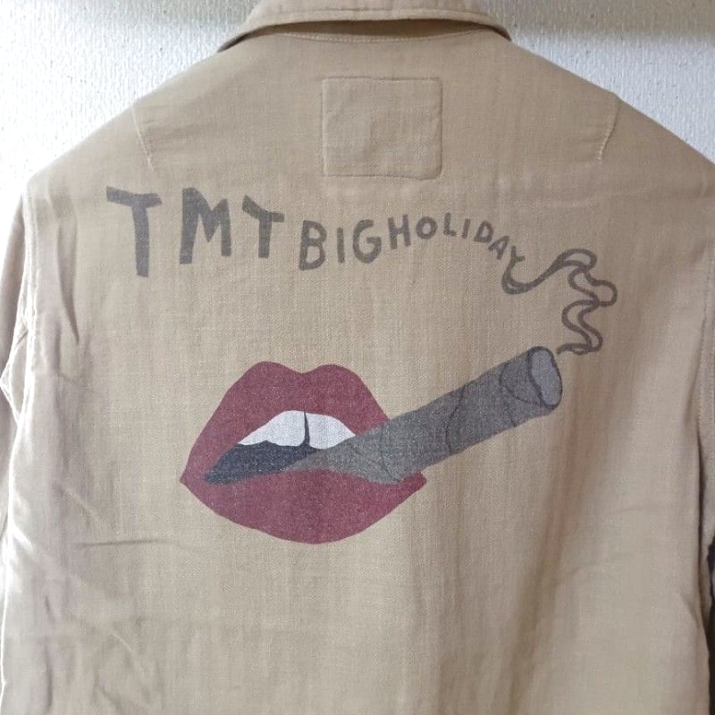 TMT Slub Herringbone Military Shirt Jacket Size S