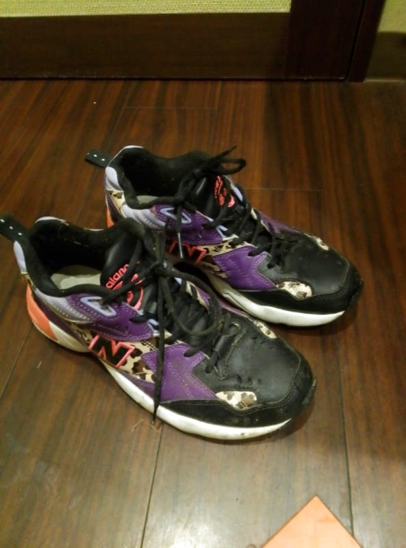 New Balance 608 Purple Black Leopard 26cm Sneakers