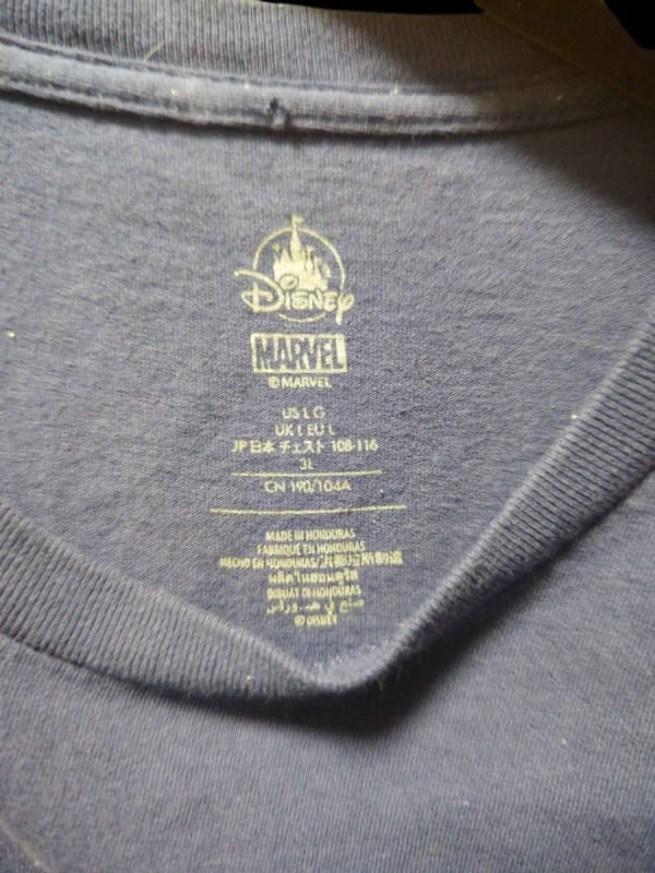 MARVEL×Disney Logo T-Shirt Navy XXL
