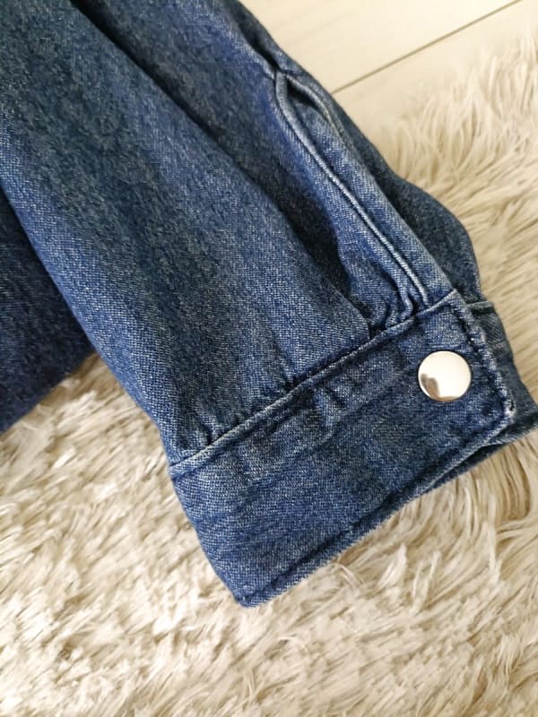 Denim Long Sleeve Shirt Dress