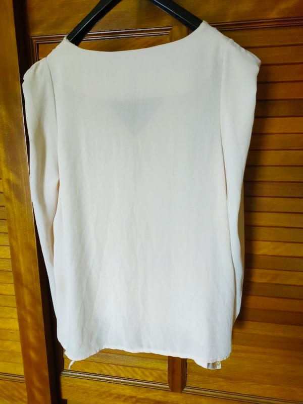 Long Sleeve Blouse Pink Beige