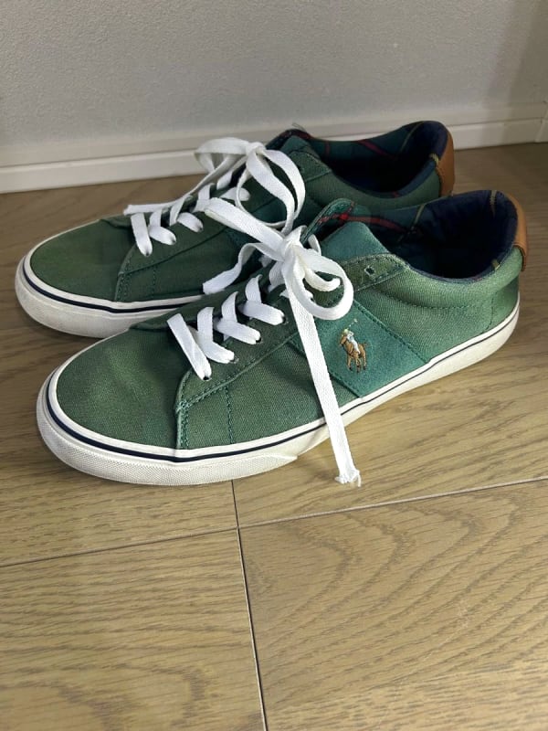 Polo Ralph Lauren Men's Sneakers 26cm Green Canvas