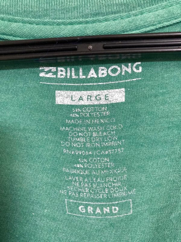 Billabong T-Shirt Green L Size