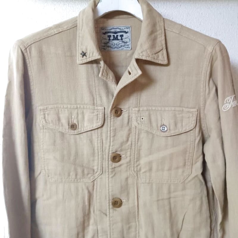 TMT Slub Herringbone Military Shirt Jacket Size S