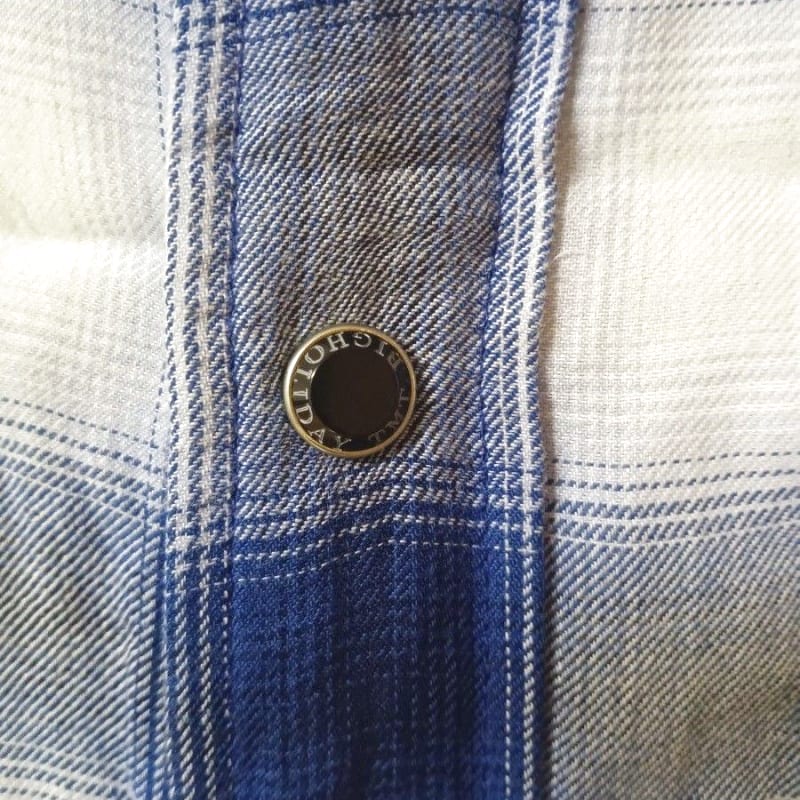 TMT Rayon Twill Ombre Check Shirts Blue S
