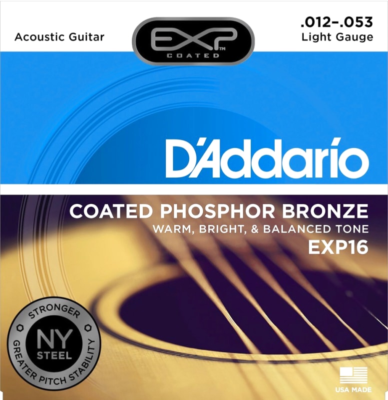 D'Addario EXP16 Acoustic Guitar Strings 12-53