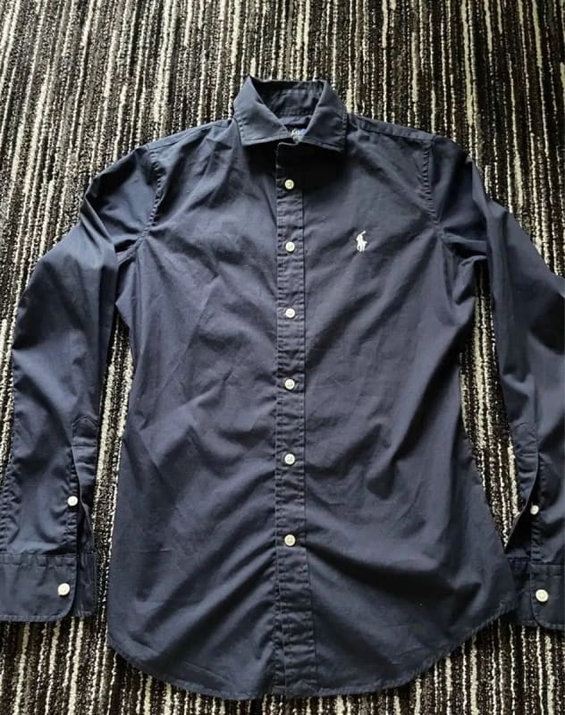 Ralph Lauren Cotton Long Sleeve Shirt Dark Navy L