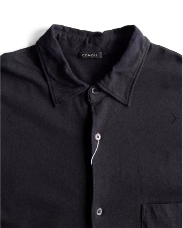 Comoli 25SS Jersey Shirt Black Size 2