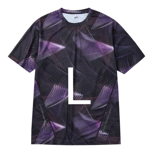 Workman Ice Shock Cooling -10℃ Printed Short Sleeve T-Shirt L Geo Purple New