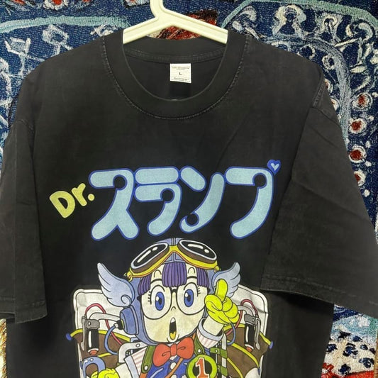 Dr. Slump T-Shirt Short Sleeve Cotton L XL XXL New Black