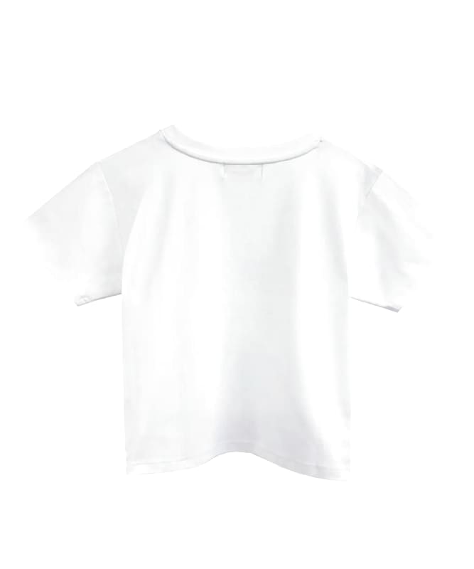 Basic Logo Emb T-Shirt Rose Muse Mirinya Ikolove Sheer