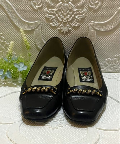 Mihama Black Square Toe Pumps 23.5cm