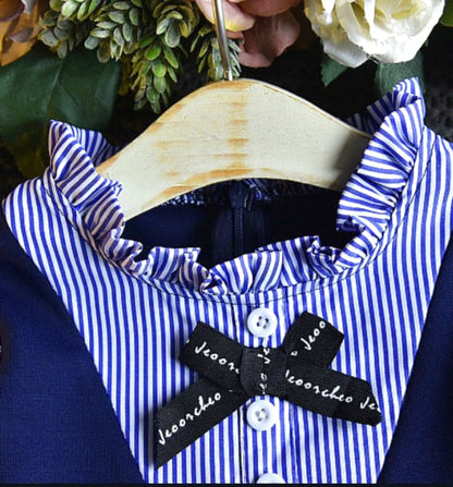 Kids Blouse Dress with Ribbon for Graduation 100cm