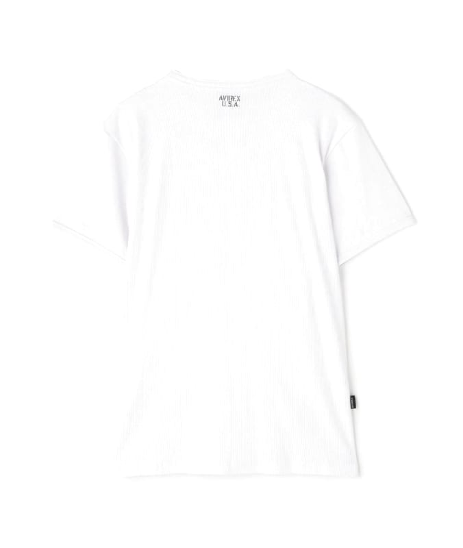 Avirex Henry Neck T-Shirt White New