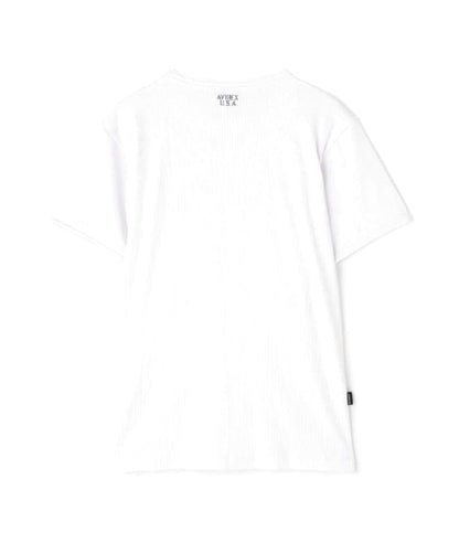 Avirex Henry Neck T-Shirt White New