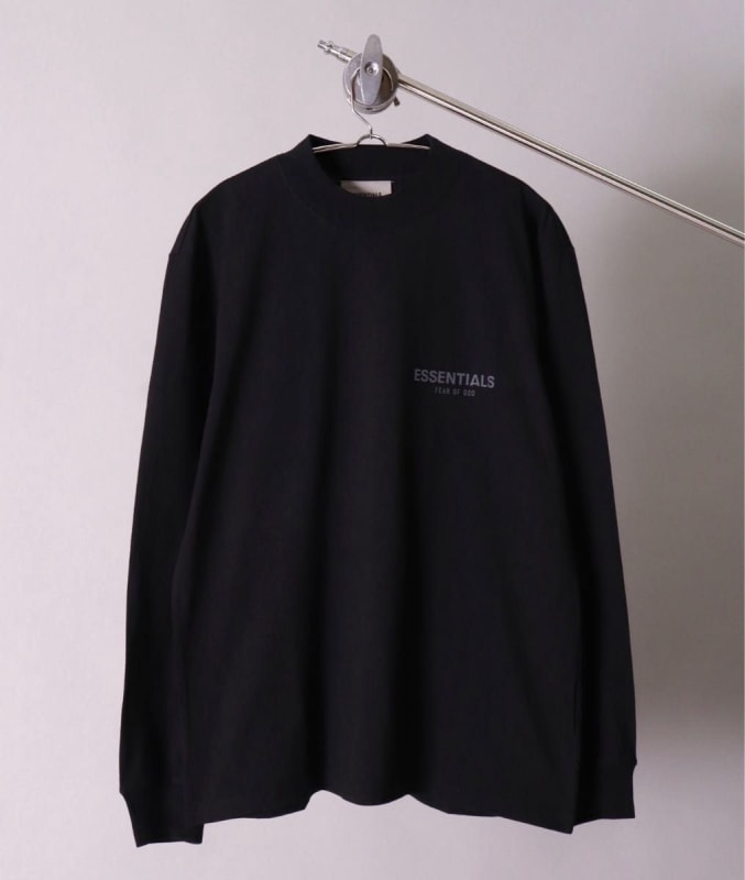 Essentials Long Sleeve T-Shirt Black Logo Print