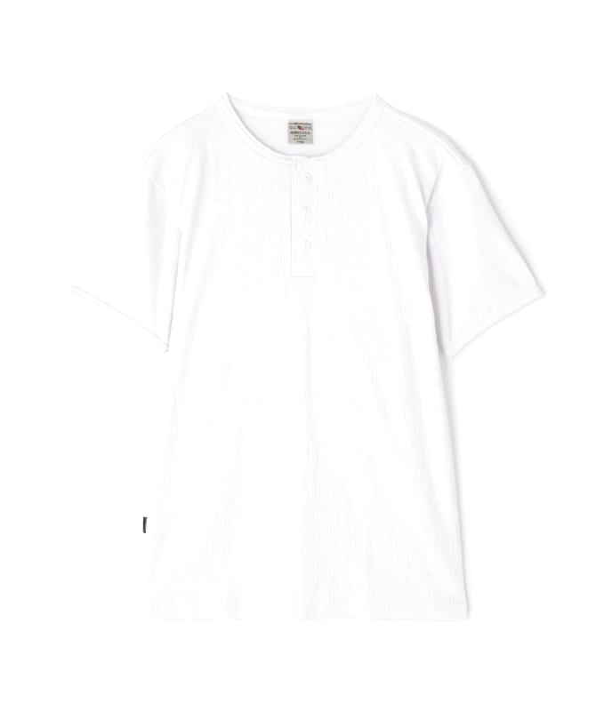 Avirex Henry Neck T-Shirt White New