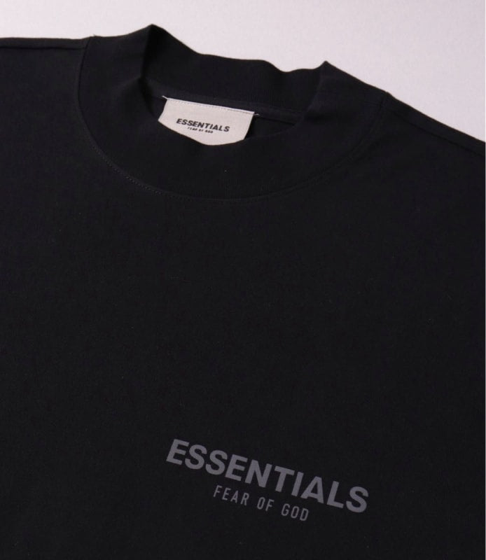 Essentials Long Sleeve T-Shirt Black Logo Print