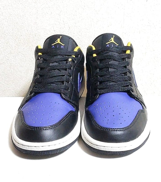 Nike Air Jordan 1 Low Black Yellow Dark Purple