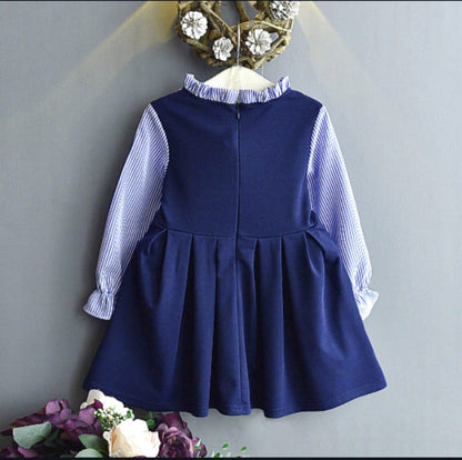 Kids Blouse Dress with Ribbon for Graduation 100cm