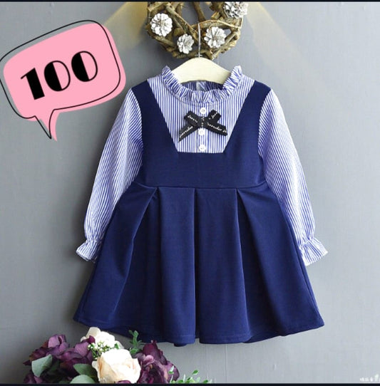 Kids Blouse Dress with Ribbon for Graduation 100cm