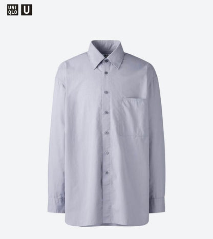 UNIQLO U Long Oversized Shirt Gray M