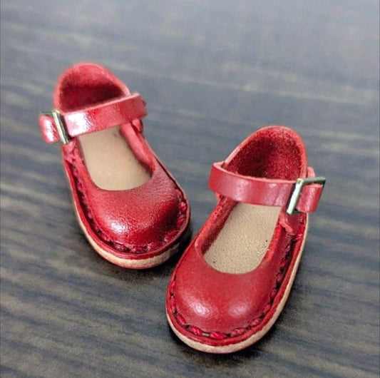 Neo Blythe Miniature Strap Shoes Red