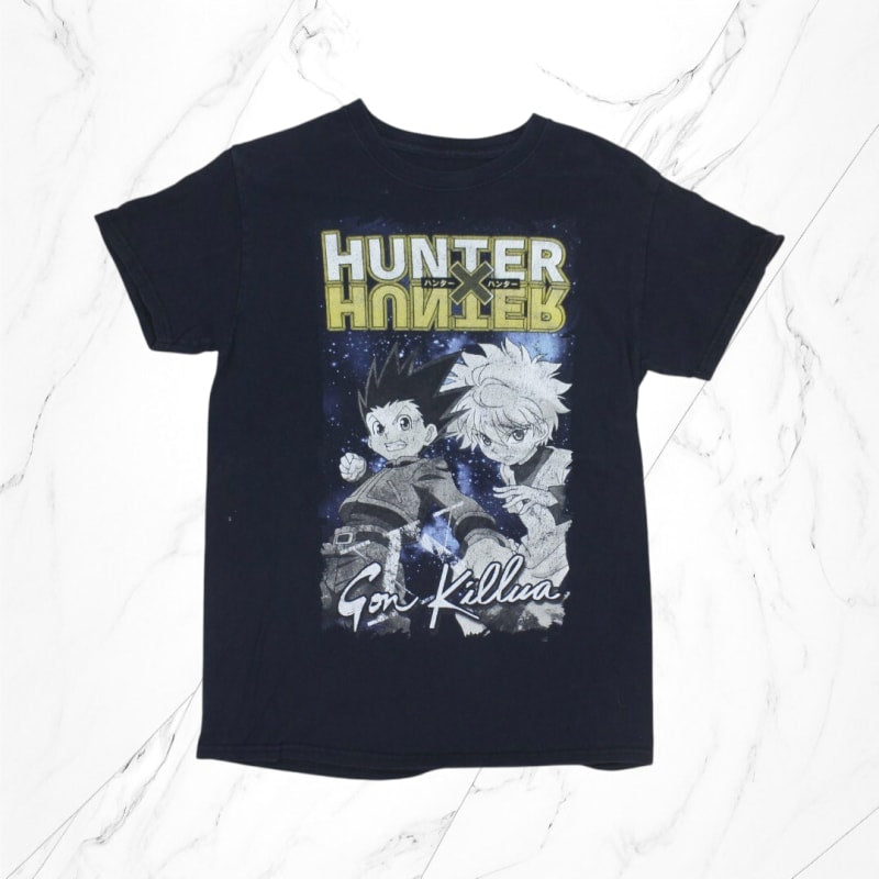 Vintage Hunter x Hunter T-Shirts Black Character Print