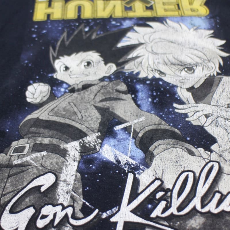 Vintage Hunter x Hunter T-Shirts Black Character Print