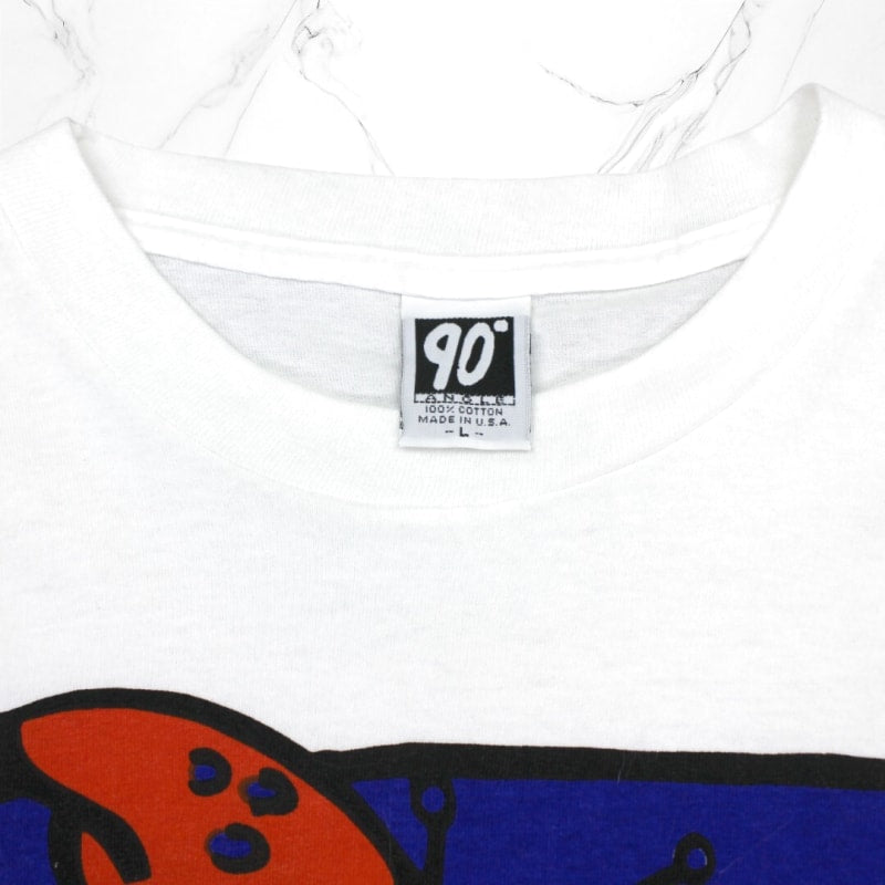 Vintage 90s USA Made 90' Angle T-Shirt White