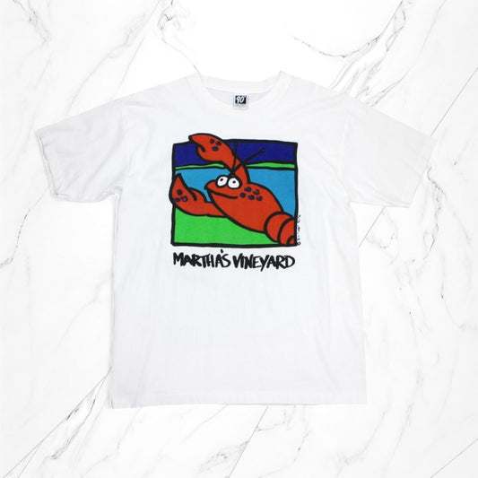 Vintage 90s USA Made 90' Angle T-Shirt White
