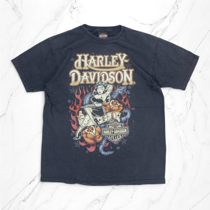 Vintage Harley Davidson T-Shirt Washed Black