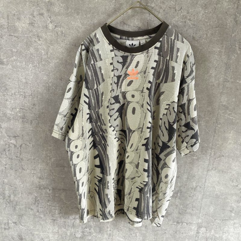 Adidas Ringer T-Shirt Pattern Print Men's M