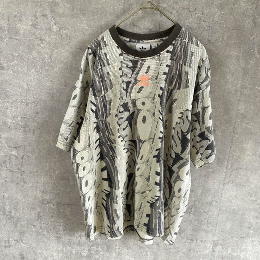 Adidas Ringer T-Shirt Pattern Print Men's M