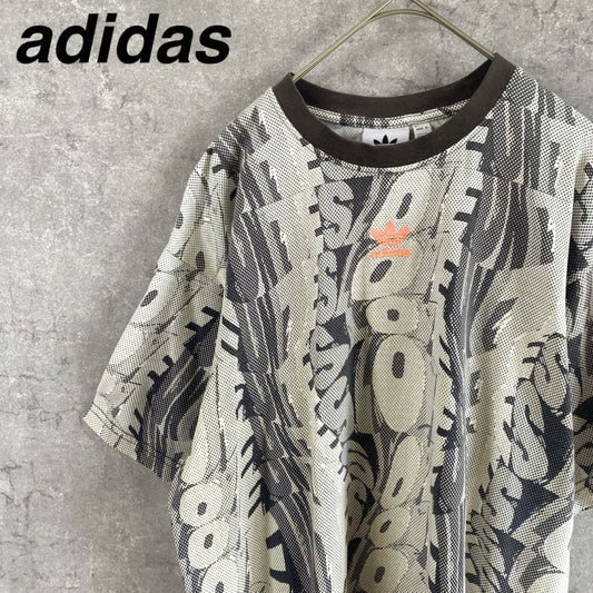 Adidas Ringer T-Shirt Pattern Print Men's M