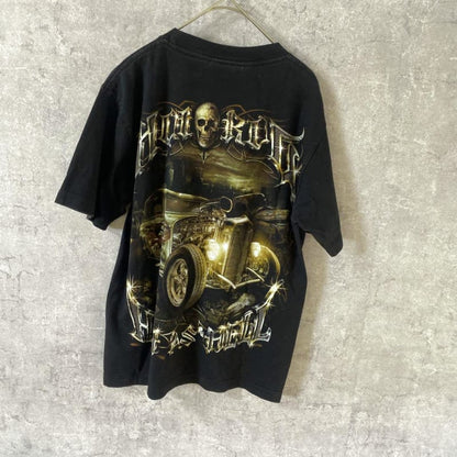 Rock Chang Skull American Car T-Shirt M Black