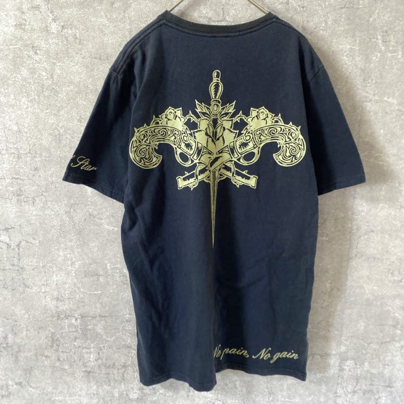 Gun And Sword Graphic T-Shirt Black L