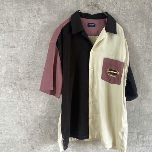 BACK NUMBER Open Collar Shirt Multi-Color Men's L