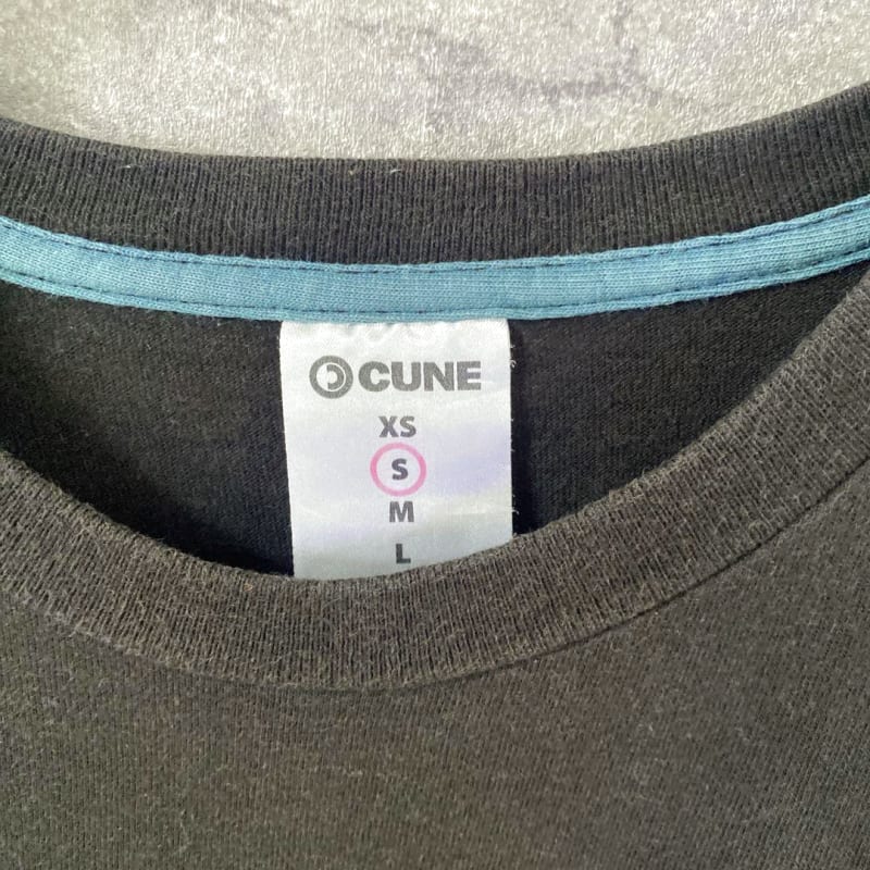 CUNE Black T-Shirt Rabbit Print Men's S Size