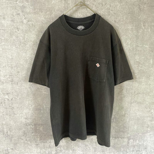 DANTON Black T-Shirt with Pocket M Size Women's