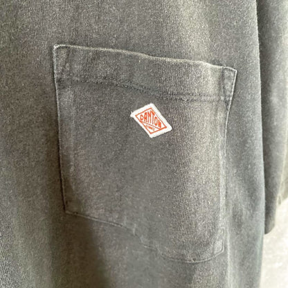 DANTON Black T-Shirt with Pocket M Size Women's