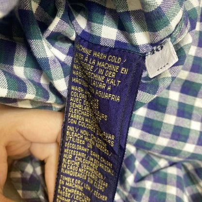 Disney Check Pattern Short Sleeve Shirt With Tigger Embroidery Size M