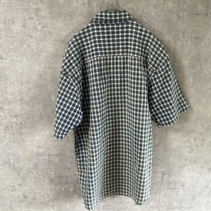 Disney Check Pattern Short Sleeve Shirt With Tigger Embroidery Size M